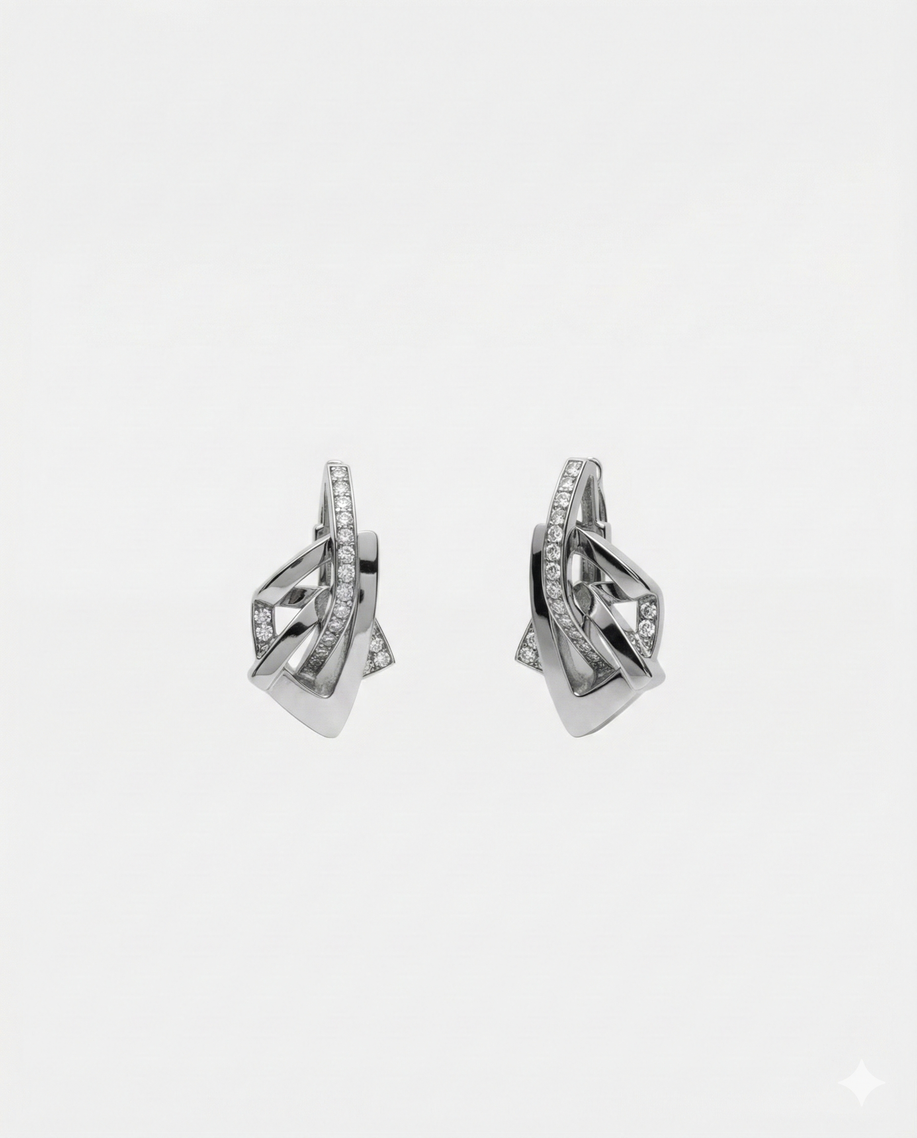 Ahrensandco Interlock Earrings – Stainless Steel Hoop Earrings Unisex 