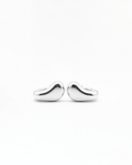 ahrensandco Mid-Century Stud Ohrstecker aus Edelstahl mit polierter Oberfläche – minimalistisches Unisex-Design inspiriert von Paris
