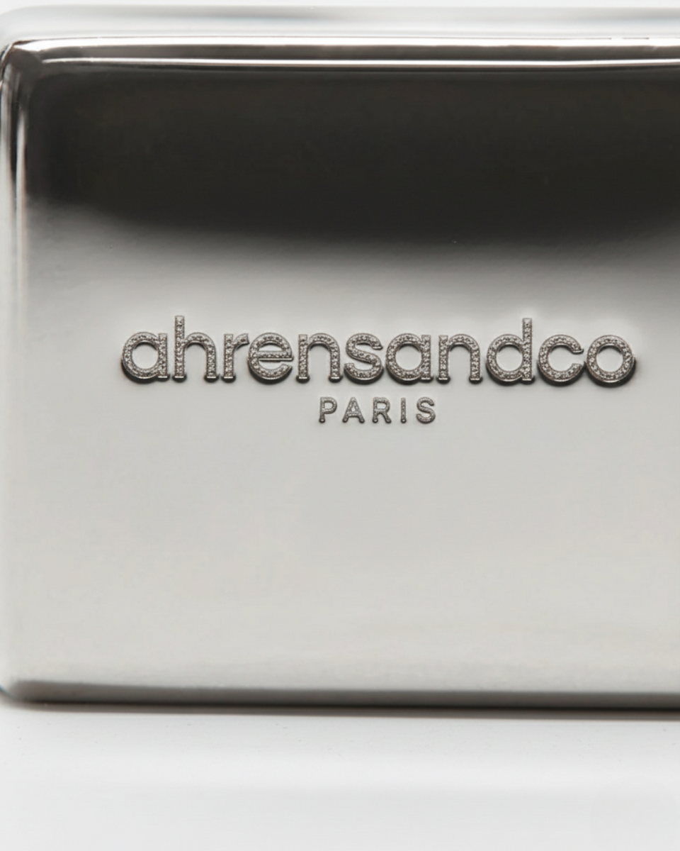 ahrensandco Studio Signet Ring aus Edelstahl mit spiegelpolierter Oberfläche – minimalistischer Unisex Siegelring aus Paris
