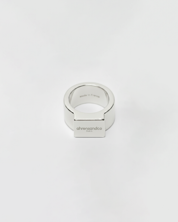 ahrensandco Studio Signet Ring – Stainless Steel Signet Ring Unisex 