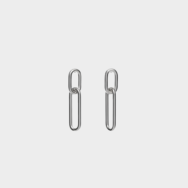 Linked drop earrings
